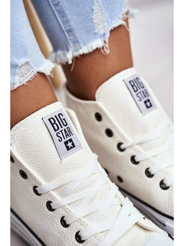 BIG STAR SHOES Ženske visoke tenisice Big Star - bijele