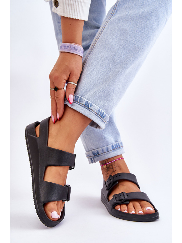 BIG STAR SHOES Lagane ženske sandale Big Star Black