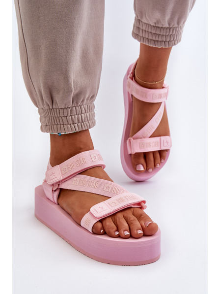 BIG STAR SHOES Ženske sandale s platformom Big Star pink