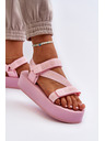 BIG STAR SHOES Ženske sandale s platformom Big Star pink