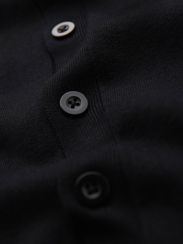 Ombre Clothing Muški pleteni pulover sa strukturiranim točkicama - tamnoplava Ombre odjeća