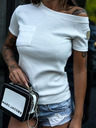 Edoti Moderna ženska majica kratkih rukava bijela EDOTI