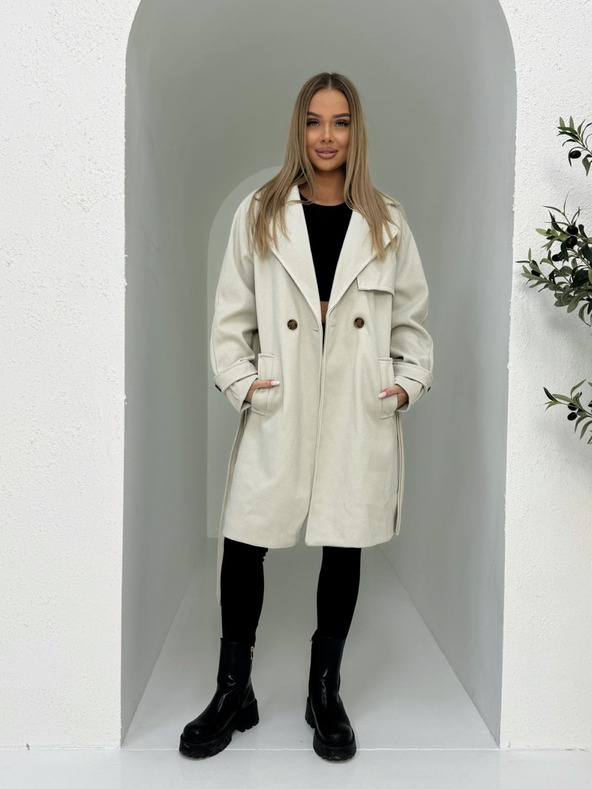 Edoti Moderan ženski kaput - bež EDOTI