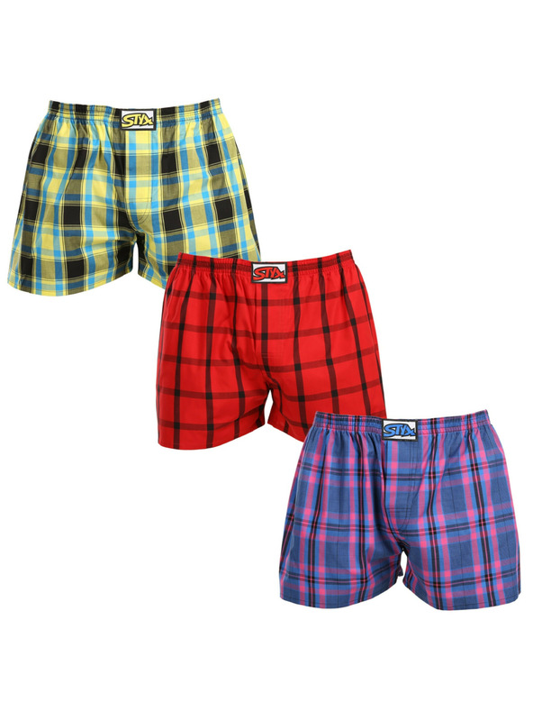 Styx Set od tri muške gaćice Styx classic gumene oversized višebojne