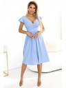 numoco Haljina s dekolteom i kratkim rukavima - svijetloplava Numoco