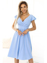 numoco Haljina s dekolteom i kratkim rukavima - svijetloplava Numoco