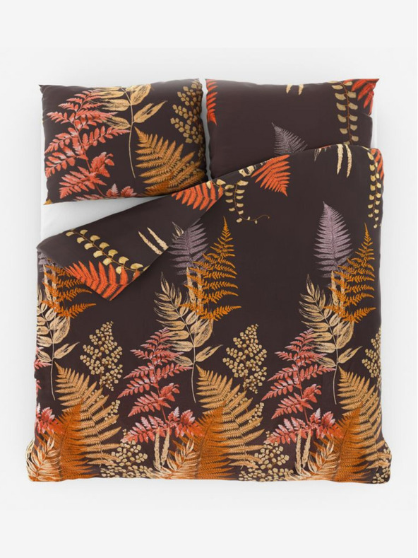 Kvalitex Satensko francusko produženo posteljno rublje Luxury Collection 1+2, 240x220, 70x90cm Paprat smeđe Kvalitex