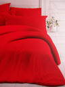 Kvalitex Francuski jednobojan pamučni komplet posteljine 240x200, 70x90cm crveni