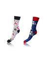Bellinda CRAZY SOCKS 2x - Vesele čarape 2 para - siva - plava