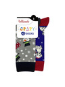 Bellinda CRAZY SOCKS 2x - Vesele čarape 2 para - siva - plava