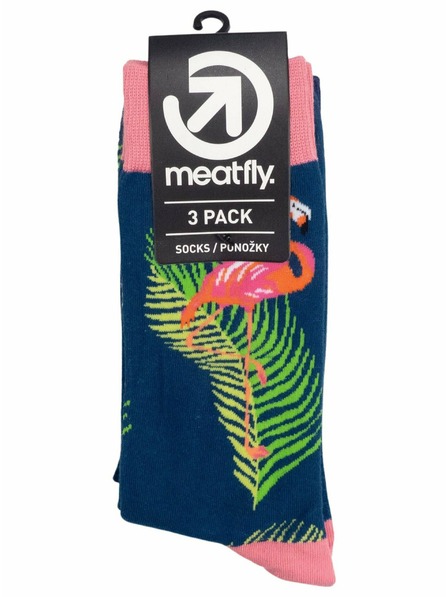 Meatfly Meatfly čarape Lexy Triple Pack Flamingo | Višebojan | Veličina