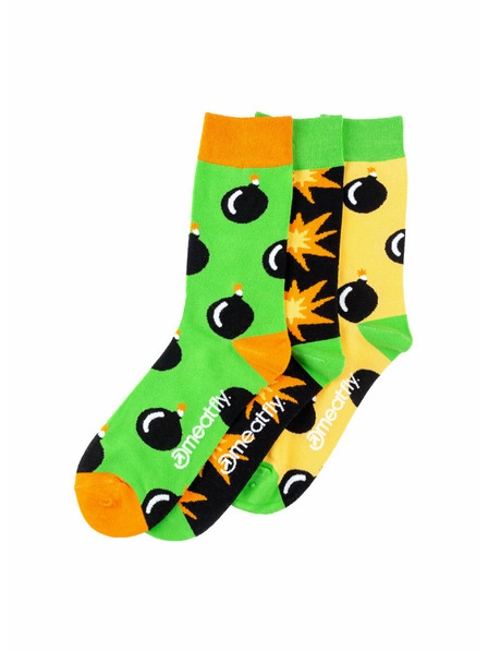 Meatfly Meatfly čarape Bomb socks - S19 Triple pack | Višebojan | Veličina