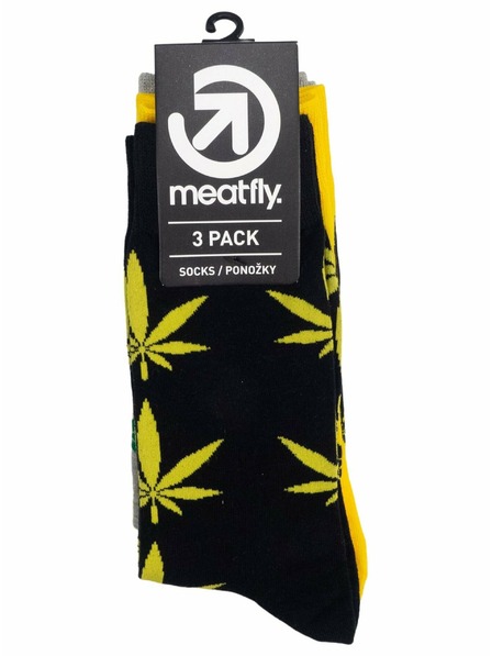 Meatfly Meatfly čarape Lexy Triple Pack Ganja | Višebojan | Veličina