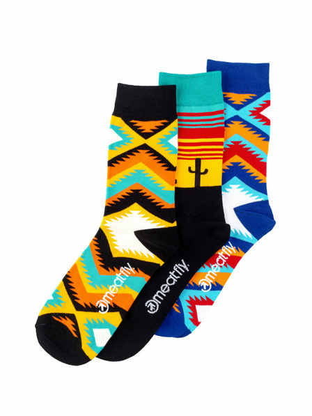 Meatfly Meatfly čarape Arizona socks - S19 Triple pack | Višebojna | Veličina