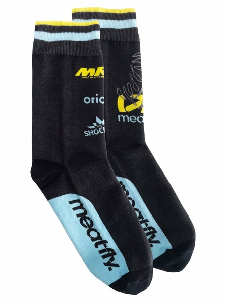 Meatfly Meatfly čarape Dakar Blue/Yellow | Crna | Veličina