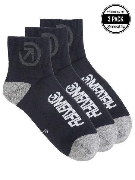Meatfly Meatfly čarape Middle Triple pack Bike Black | Crna | Veličina
