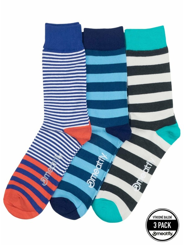 Meatfly Meatfly čarape Lexy Triple Pack Stripes | Višebojna | Veličina