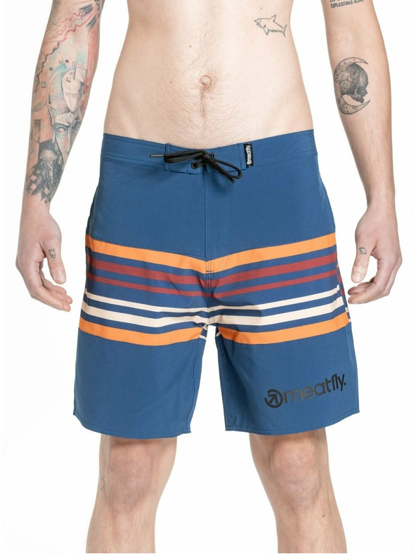 Meatfly Meatfly muške kupaće hlačice Ernie Boardshorts 19" Stripes Navy | Plava | Veličina