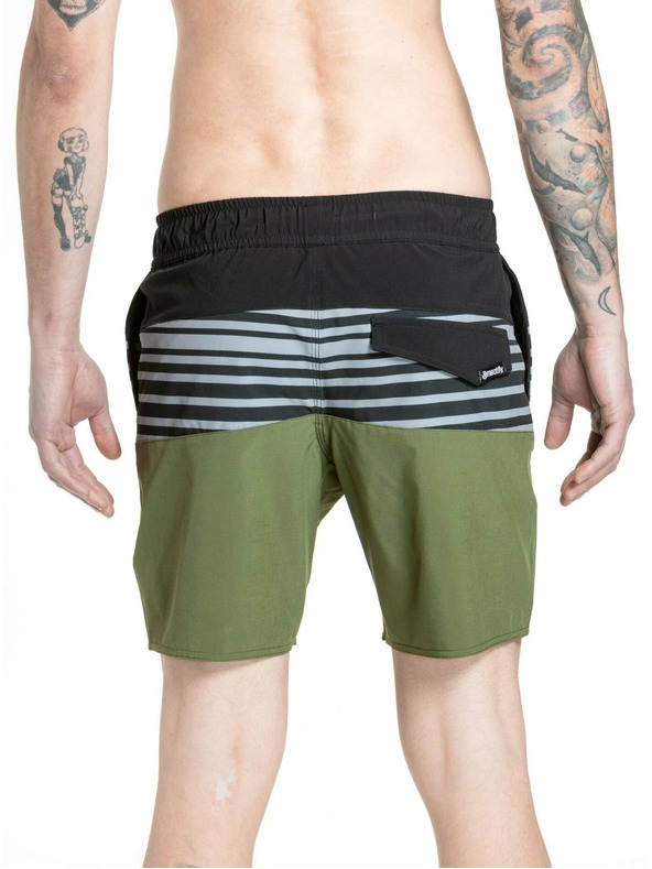Meatfly Meatfly muške kupaće hlačice Keith Boardshorts 17" Olive / Black | Zelena | Veličina