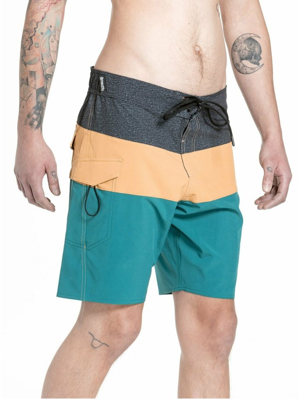Meatfly Meatfly muške kupaće hlače Mitch Boardshorts 21" Snake Green / Camel | Zelena | Veličina