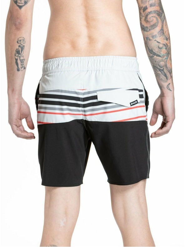 Meatfly Meatfly muške kupaće hlače Keith Boardshorts 17" Light Grey / Red Orange | Siva | Veličina
