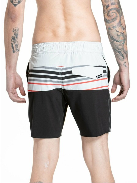 Meatfly Meatfly muške kupaće hlače Keith Boardshorts 17" Light Grey / Red Orange | Siva | Veličina
