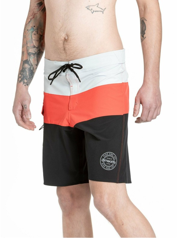 Meatfly Meatfly muške kupaće hlače Mitch Boardshorts 21" Red Orange / Black | Crvena | Veličina