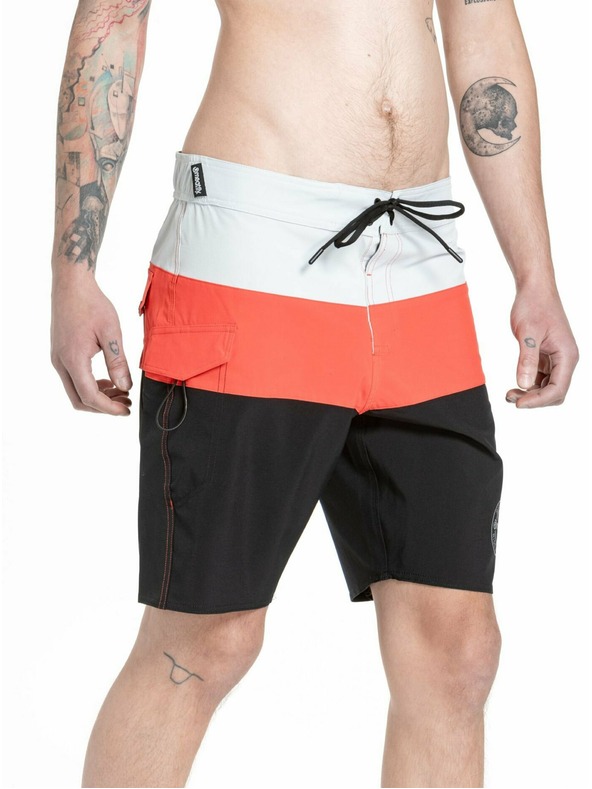 Meatfly Meatfly muške kupaće hlače Mitch Boardshorts 21" Red Orange / Black | Crvena | Veličina
