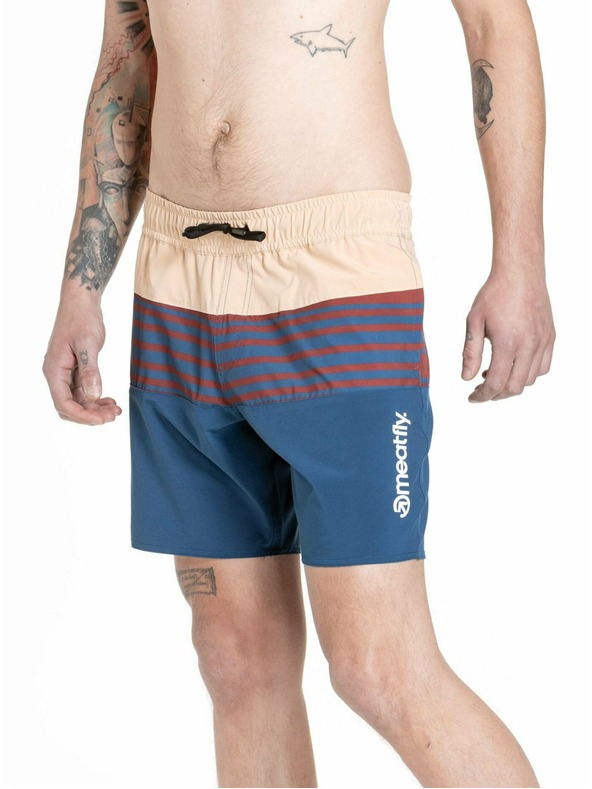 Meatfly Meatfly muške kupaće hlače Keith Boardshorts 17" Navy / Latte | Plava | Veličina