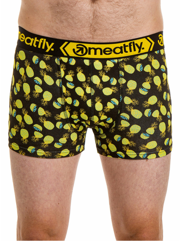 Meatfly Meatfly muške bokserice Balboa Boxershorts Double Pack Pineapple | Crna | Veličina
