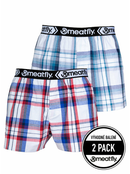 Meatfly Meatfly muške bokserice Gigi White Red / Blue | Bijela | Veličina
