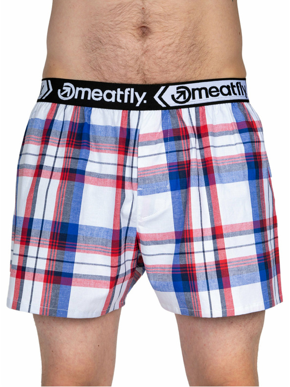 Meatfly Meatfly muške bokserice Gigi White Red / Blue | Bijela | Veličina