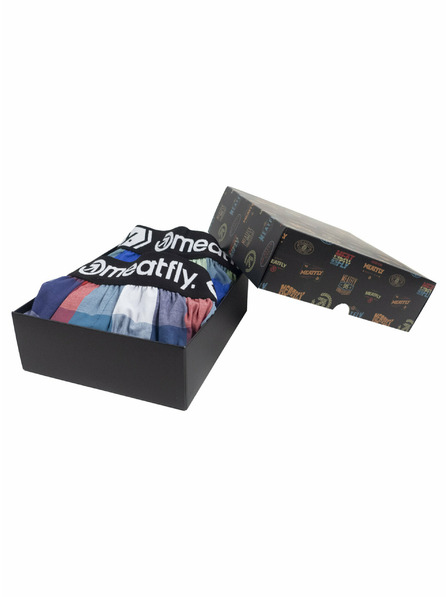 Meatfly Meatfly muške bokserice Gigi Navy Red / Green Gift Pack | Crvena | Veličina