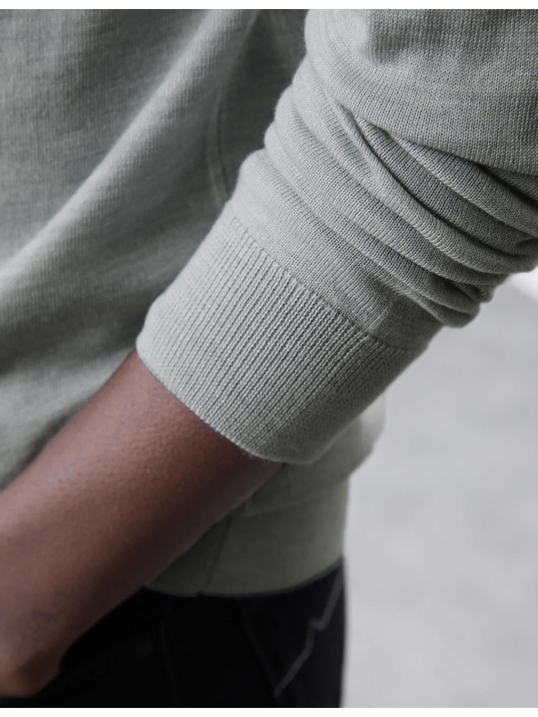 Marks & Spencer Pulover s kratkim patentnim zatvaračem od merino vune Marks & Spencer siva