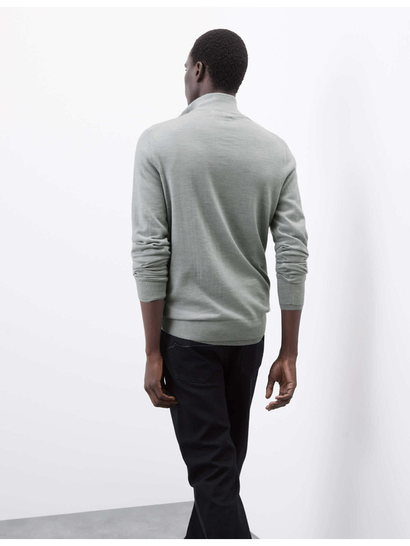 Marks & Spencer Pulover s kratkim patentnim zatvaračem od merino vune Marks & Spencer siva