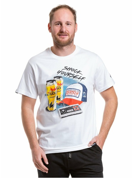 Meatfly Meatfly muška majica Big Shock 8Bit White | Bijela | Veličina