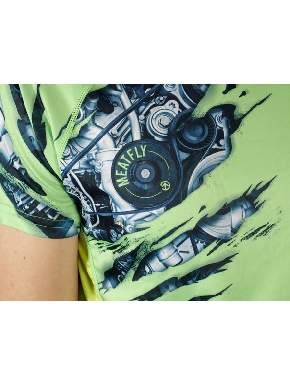 Meatfly Meatfly funkcionalna majica Reaper A - Lime green | Zelena | Veličina
