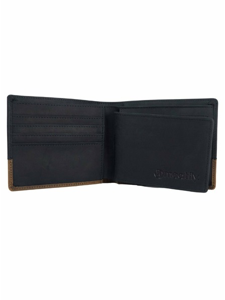 Meatfly Meatfly kožni novčanik Eddie Premium Black/Oak | Crna | Veličina