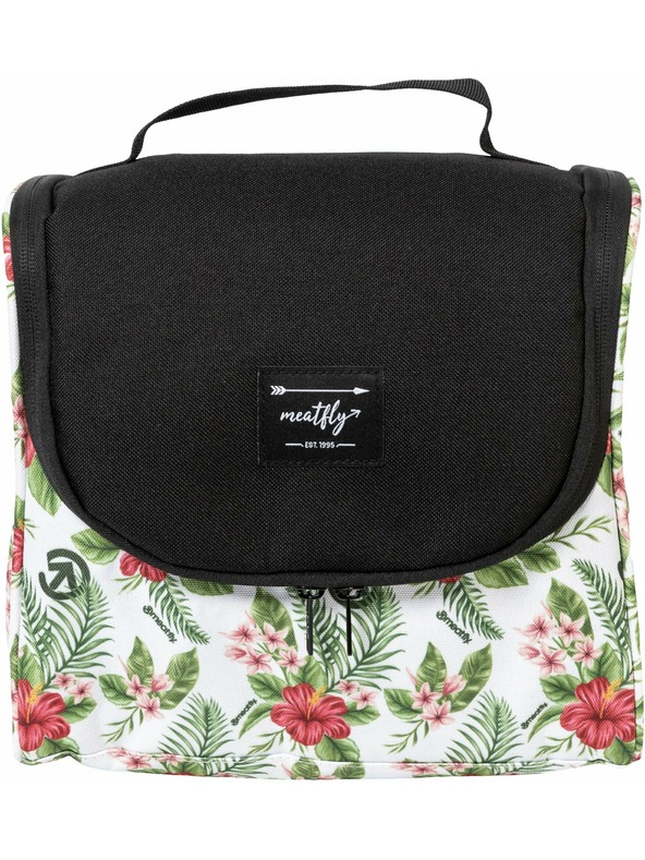 Meatfly Meatfly toaletna torbica Cara White Tropical | Crna | Zapremnina 6 L