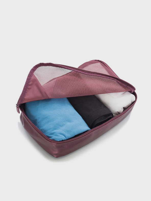 Heys Set od pet putnih torbica u tamno ružičastoj boji Heys Metallic Packing Cube 5pc