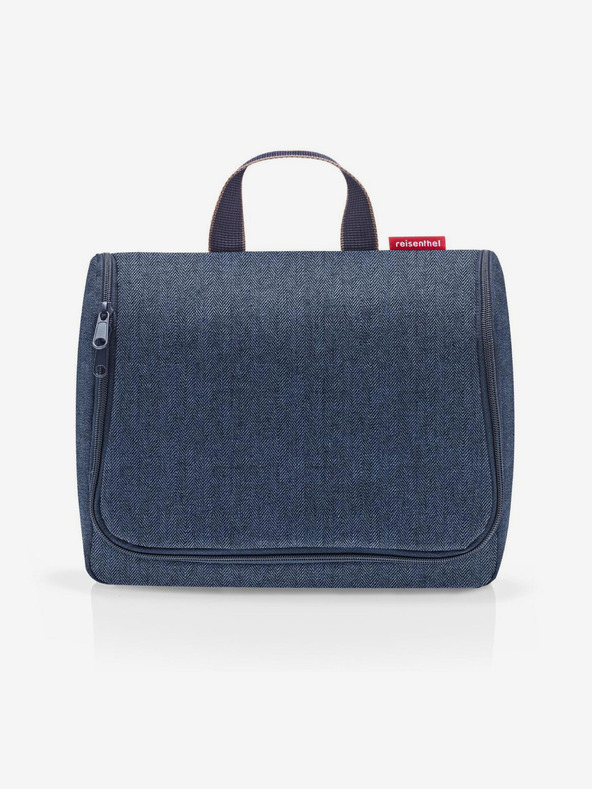 Reisenthel Tamno plava kozmetička torbica Reisenthel Toiletbag XL Herringbone Dark Blue