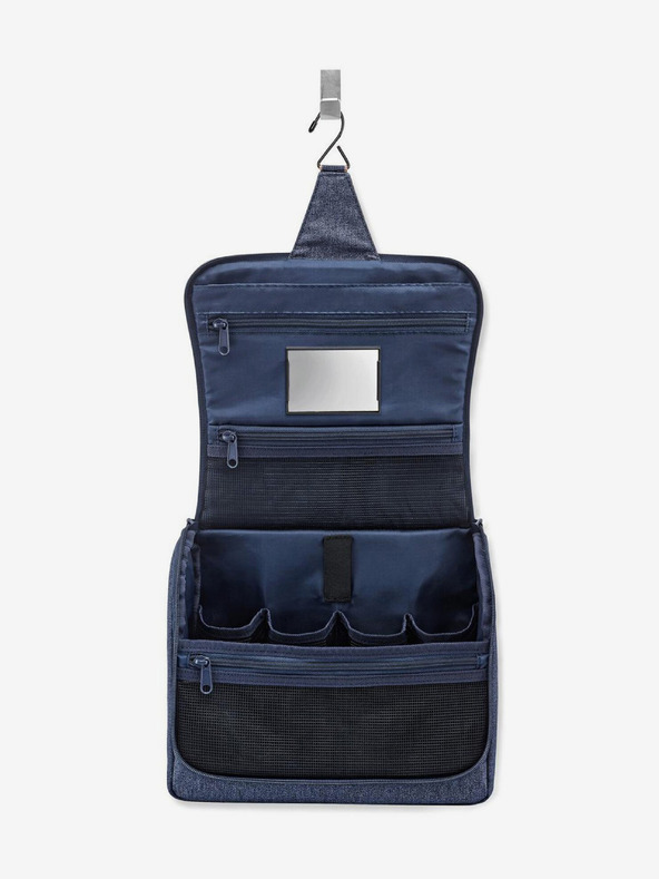 Reisenthel Tamno plava kozmetička torbica Reisenthel Toiletbag XL Herringbone Dark Blue