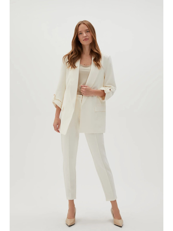 Moodo Bijele ženske hlače Moodo