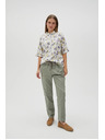 Moodo Zelene ženske casual hlače Moodo