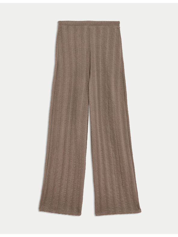Marks & Spencer Teksturirane wide leg hlače Marks & Spencer