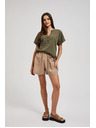 Moodo Smeđe ženske kratke hlače Moodo