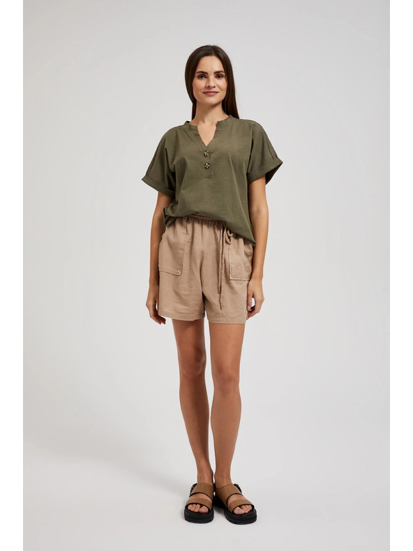 Moodo Smeđe ženske kratke hlače Moodo