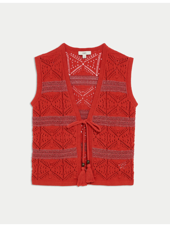 Marks & Spencer Sužena teksturirana skraćena prsluk Marks & Spencer