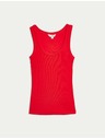 Marks & Spencer Rebrasti top s visokim udjelom pamuka Marks & Spencer crvena