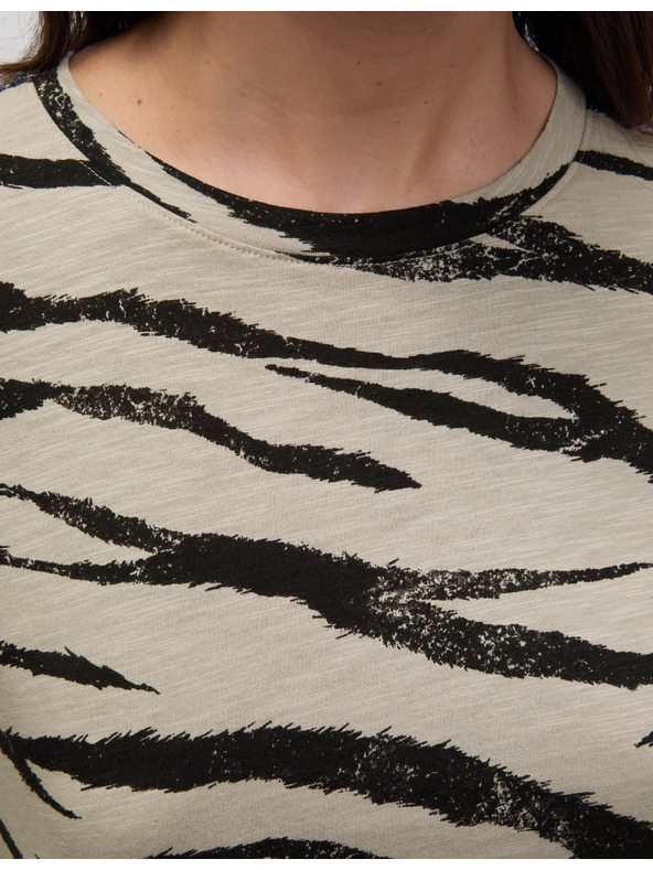 Marks & Spencer Majica s tiskom, od mješavine pamuka i modala Marks & Spencer bež